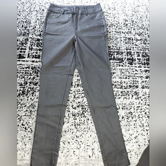 SPYM Luxe Coated Black Edgemont Ultra Skinny Ankle Zip Pants Size 38 (M) - Picture 9 of 16